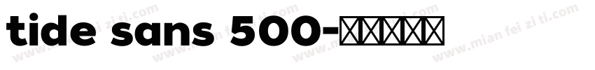 tide sans 500字体转换